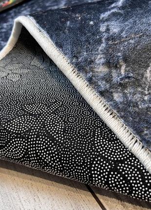 Універсальний килим 1.2x1.8 м на гумовій основі digital bamboo чорный мрамор lx03