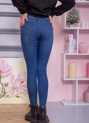 Женские джинсы с поясом, синего цвета, 164r0894 фото