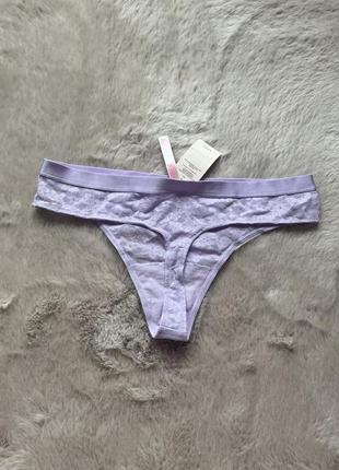 Лавандовые трусики с сеточкой victoria's secret2 фото