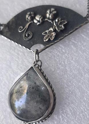 Дендроагат в серебре. кулон, авторская робота2 фото