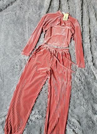 Велюровый костюм тройка рубчик вельвет5 фото