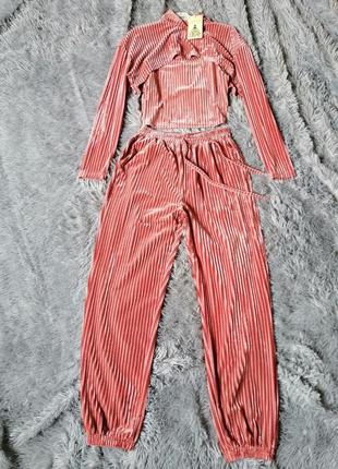 Велюровый костюм тройка рубчик вельвет9 фото