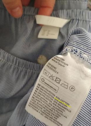 Котоновая фирменная блузка топ в стильную полоску с золотой вышивкой супер качество!!!6 фото