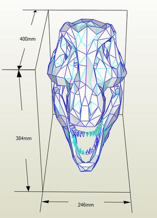 Paperkhan набор для создания 3d фигур череп голова паперкрафт papercraft подарок сувернир игрушка конструктор7 фото