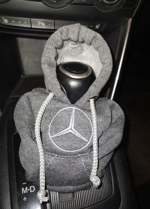 Чохол кофта худі аксесуар на кпп  car hoodie мерседес mercedes сірий подарунок автомобілісту 100701 фото