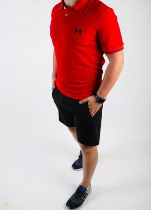 Акція! чоловіча футболка поло теніска under armour, андер, котон