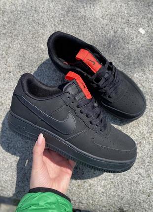 Кроссовки nike air force 07 anthracite black/red