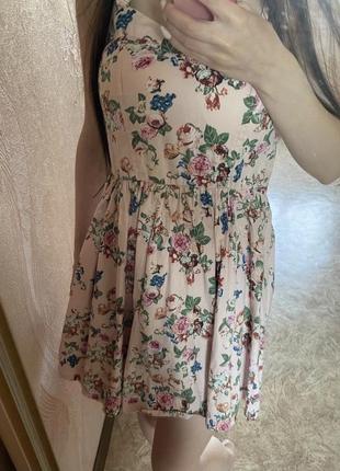 Літній бавовняний сарафан в дуже гарний квітковий принт.