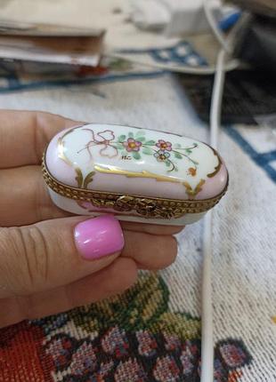 Шкатулка пигульни я фарфор лимо limoges