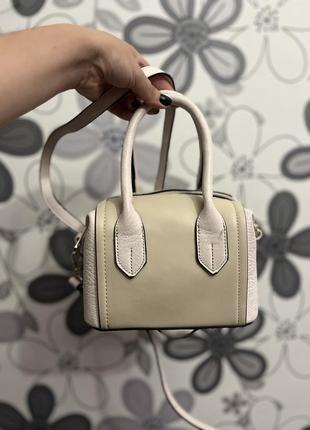 Сумка сумочка беж із ніжно рожевим, валізка