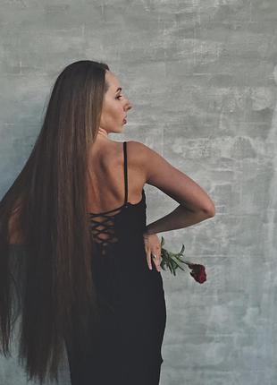 Платье повседневное вечернее вязаное шнуровка разрез спины