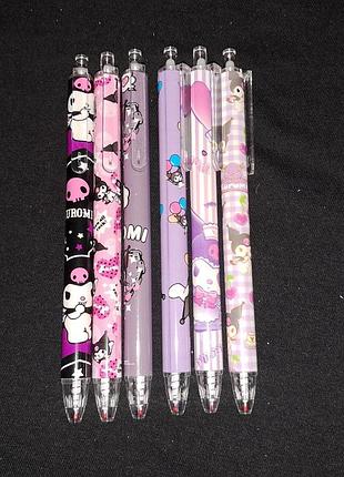 Гелевые ручки из куроми 6 шт. набор черных гелевых ручек kuromi sanrio