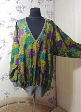 Вінтажний шовковий  блузон бутіковий бренд