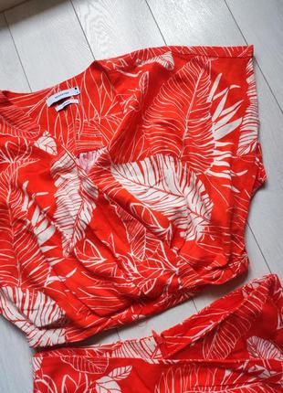 Літній комплект юбка топ з принтом6 фото