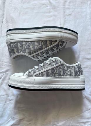 Шикарные женские кеды на платформе в стиле christian dior platform stone grey серые