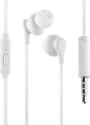 Проводные наушники borofone 3.5 mm bm59 collar вакуумные с микрофоном 1.2 m white