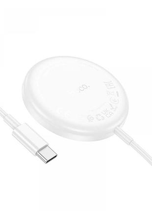 Беспроводное зарядное устройство hoco cw50 fast 3-in-1 magnetic iwatch 2.5w/magsafe 7.5w type-c airpods /