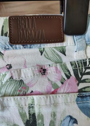 Цветочные джинсовые шорты от bella ragazza, размер xxs3 фото