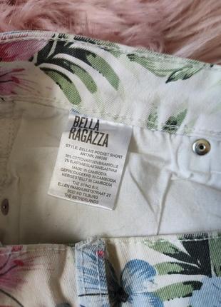 Цветочные джинсовые шорты от bella ragazza, размер xxs8 фото