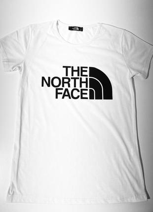 Футболка жіноча з принтом north face, нот фейс, біла та чорна