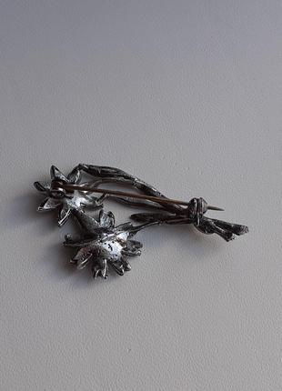 Винтажная брошь имитация марказитов