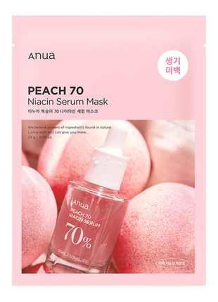 Тканинна маска anua peach 70% niacin serum mask 25 мл