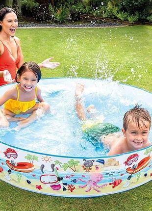 Басейн дитячий надувний intex 56451 (152 х 25 см) пляж на мілководді 370 л