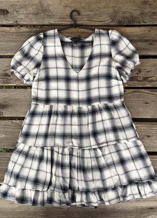 Коротка сукня плаття в клітку dorothy perkins