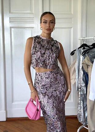 Спідниця в паєтки zara