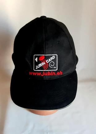 Кепка бейсболка jubin card чорна на липучці one size