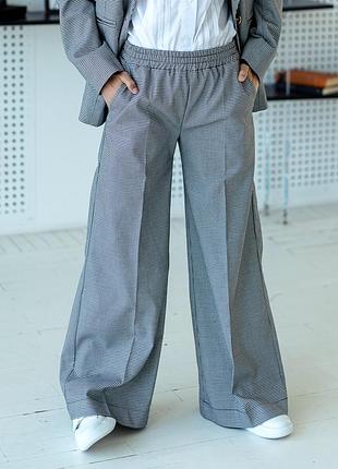 Штани дитячі, шкільні, для дівчинки, гусяча лапка