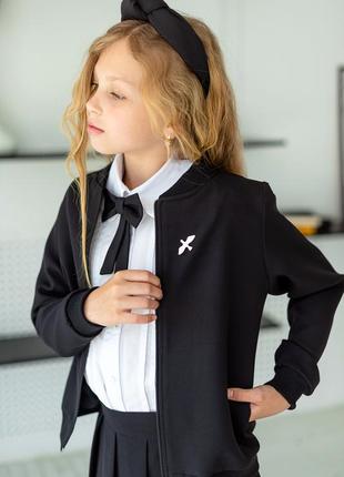 Бомпер дитячий, підлітковий, шкільний, для дівчинки, на блискавці, чорний