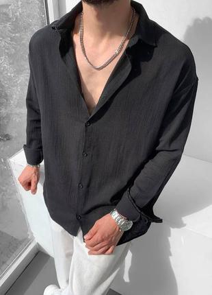 Легкая мужская оверсайз рубашка