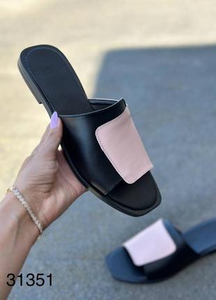Шльопанці натуральна шкіра код 31351