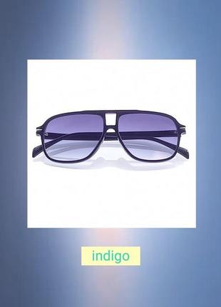 Unisex uv400 о_очки "indigo" із градієнтним заливанням скла в чорному глянцю лакової оправи, сонцезахисні іміджі.
🔎 #о_окулярі #о_окулярі