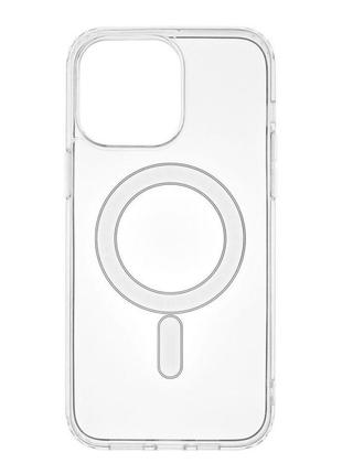 Чехол silicone case с magsafe iphone 15 pro max transparent