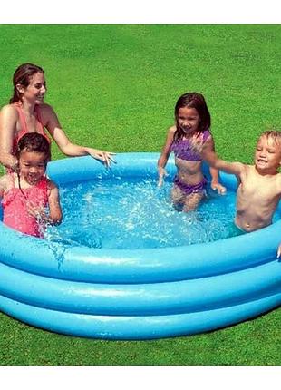 Дитячий надувний басейн intex 58446 "кристал" (168х38 см) 630 л