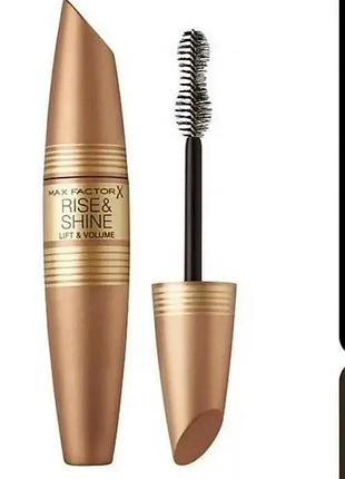 Туш для вій max factor rise and shine lift and volume black (чорний)