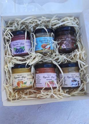 Сладкий дегустационный подарок с кремом медом №25, 6 шт. по 50 граммов