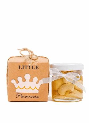 Бонбоньерка детская "little princess" на крестины, годик, день рождения,, с медом "sweets for you"