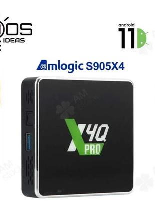 Tv box ugoos x4q pro 4/32gb s905x4 смарт тв-приставка smaba