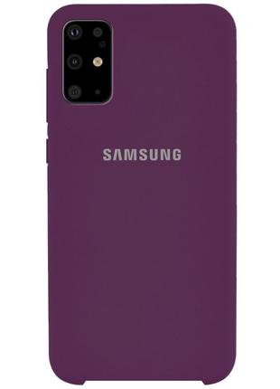 Силиконовый сиреневый чехол накладка софт тач silicone cover для samsung s20 plus