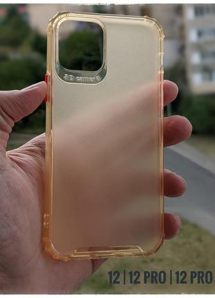 Противоударный силиконовый чехол airbag color tpu для айфон iphone 12 pro | 12 golden