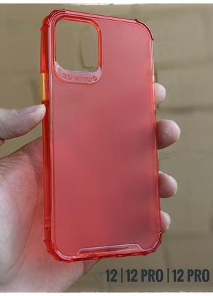 Айфон iphone 12 pro max противоударный силиконовый чехол airbag color tpu красный