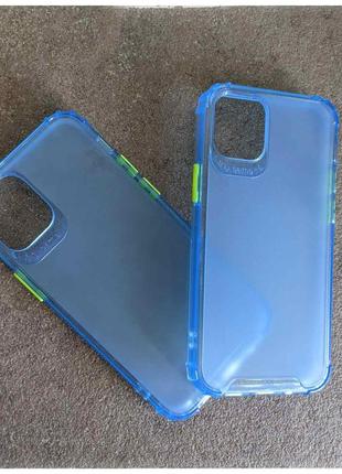 Айфон iphone 12 mini силиконовый противоударный чехол airbag color tpu blue
