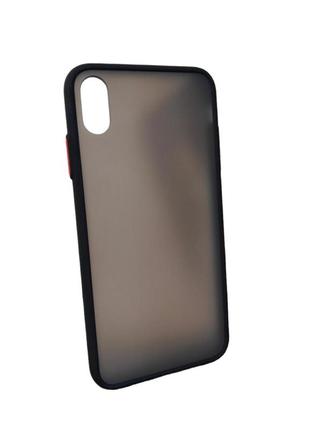 Айфон iphone xs max захисний чорний чохол likgus hard case
