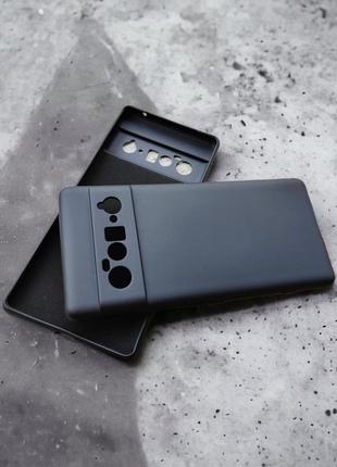 Google pixel 6 pro чохол силіконовий мікрофібра silicone case чорний