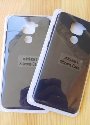 Чехол силиконовый кейс для xiaomi redmi note 9 черный