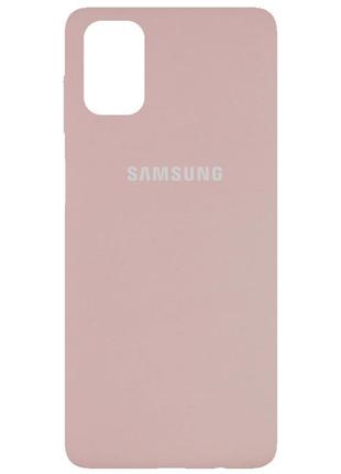 Чехол силиконовый silicone cover aa для samsung m51 бежево-розовый / pink sand