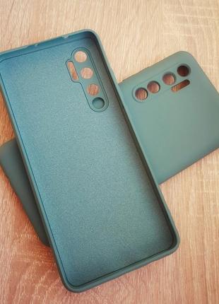 Чехол силиконовый кейс для для xiaomi mi note 10 lite зеленый
